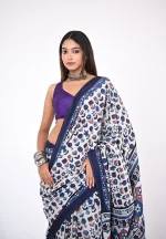 Mahi / A Mul Cotton Handblock Saree - Image 2