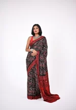 Rudrani / A Modal Silk Ajrakh Saree