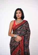 Rudrani / A Modal Silk Ajrakh Saree - Image 2