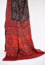 Rudrani / A Modal Silk Ajrakh Saree - Image 5