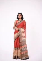 Meera / A Kota Doria Handblock Saree - Image 2
