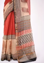 Meera / A Kota Doria Handblock Saree - Image 4