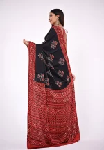 Yamini / An Ajrakh Modal Silk Saree - Image 2