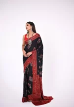 Yamini / An Ajrakh Modal Silk Saree