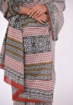 Diya / A Mul Cotton Hand block Saree - Image 4