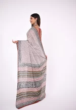 Diya / A Mul Cotton Hand block Saree - Image 3
