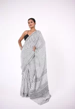 Rekha / A Mul Cotton Handblock Saree