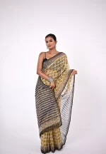 Gauri / A Kota Doria Handblock Saree - Image 3