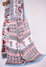 Urvashi / An Ajrakh Modal Silk Saree - Image 4