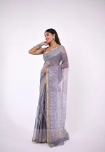 Nisha / A Kota Doria Hand block Saree - Image 3
