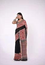 Shambhavi / A Maheshwari Silk Handblock Saree - Image 2