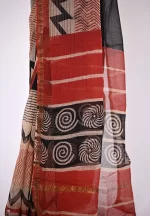 Naina / A Kota Doriya Handblock Saree - Image 4