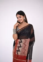 Naina / A Kota Doriya Handblock Saree - Image 2