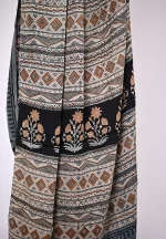Maya / A Modal Silk Ajrakh Saree - Image 3