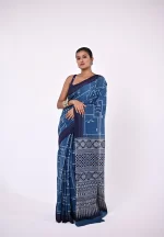 Neelam / A Mul Cotton Hand Block Printed Saree - Image 2