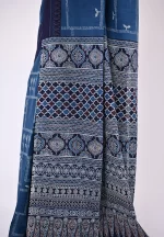 Neelam / A Mul Cotton Hand Block Printed Saree - Image 5
