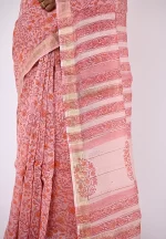 Ananya / A Chanderi Silk Hand Block Saree - Image 4