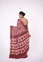 Mohini / A Modal Silk Ajrakh Saree - Image 3