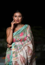 Vihana / A Chanderi Silk Handblock Saree - Image 3