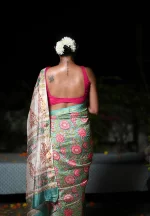 Vihana / A Chanderi Silk Handblock Saree - Image 2