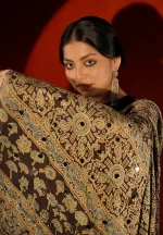 Isha / A Modal Silk Ajrakh Saree - Image 4