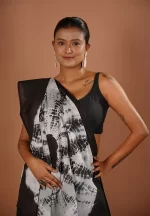 Aarohi / A Mul Cotton Shibori Saree - Image 4