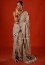 Lata / A Mul Cotton Hand Block Printed Saree - Image 3