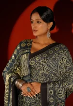 Veda / A Modal Silk Ajrakh Saree - Image 3
