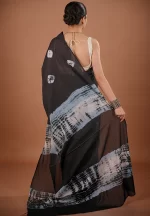 Riya / A Mul Cotton Shibori Saree - Image 4