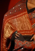 Aparna / A Modal Silk Ajrakh Saree - Image 6