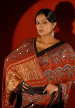 Aparna / A Modal Silk Ajrakh Saree - Image 5