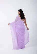 Lilac Whisper/ A Kota Cotton Chikankari Saree - Image 3
