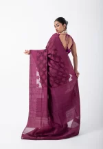 Merlot Marvel/ A Benarasi Cotton Saree