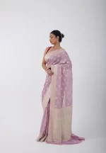 Lilac Royalty/ A Khaddi Georgette Benarasi Saree