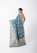 Grey Matter/ Pure Tussar Saree - Image 2