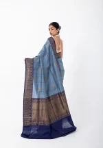 Midnight Masquerade/ A Dupion Silk Saree - Image 2