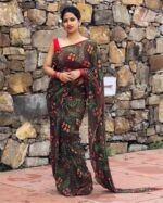 Women Printed Stylish Saree with Unstitched Blouse (ANC0009) - Image 3