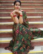 Women Printed Stylish Saree with Unstitched Blouse (ANC0009)