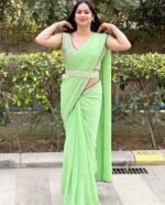Women Printed Stylish Saree with Unstitched Blouse (ANC0097) - Image 5
