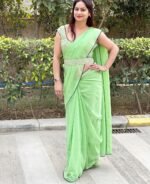 Women Printed Stylish Saree with Unstitched Blouse (ANC0097)
