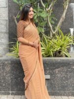 Zari Pattern Designer Saree with Blouse (ANC00103)