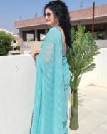 Zari Pattern Designer Saree with Blouse (ANC00102)