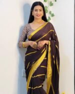 Royal Cube Designer Saree with 1mt. Digital Print Blouse (ANC00106) - Image 2