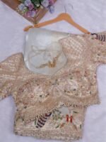 Tissue kanjivaram silk saree with readymade blouse - Image 4