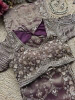 Luxury Bridal Saree with heavy embroidery work x readymade blouse - Image 2