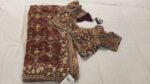 pure tissue kanjivaram bridal silk saree with readymade blouse in brown color
