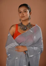 Shitol / A Pure Bengal Handloom Cotton Jamdani Saree - Image 3