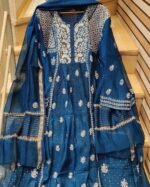 Pure Mul-Mul Chikankari Kurta Set With Mukaish work