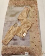 “Luxury Hand-Embroidered Party Wear Saree with Kundan Work & Designer Stitched Blouse”