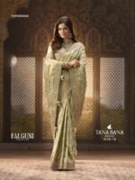Luxury Pastel Saree with Rich Embroidery for Wedding & Festive Wear - Image 3